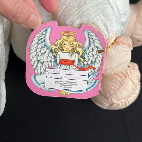Vintage Stuffins Parachute Nylon Plush Angel with "An Angel Gets Her Wings" Book - Picture 12 of 12